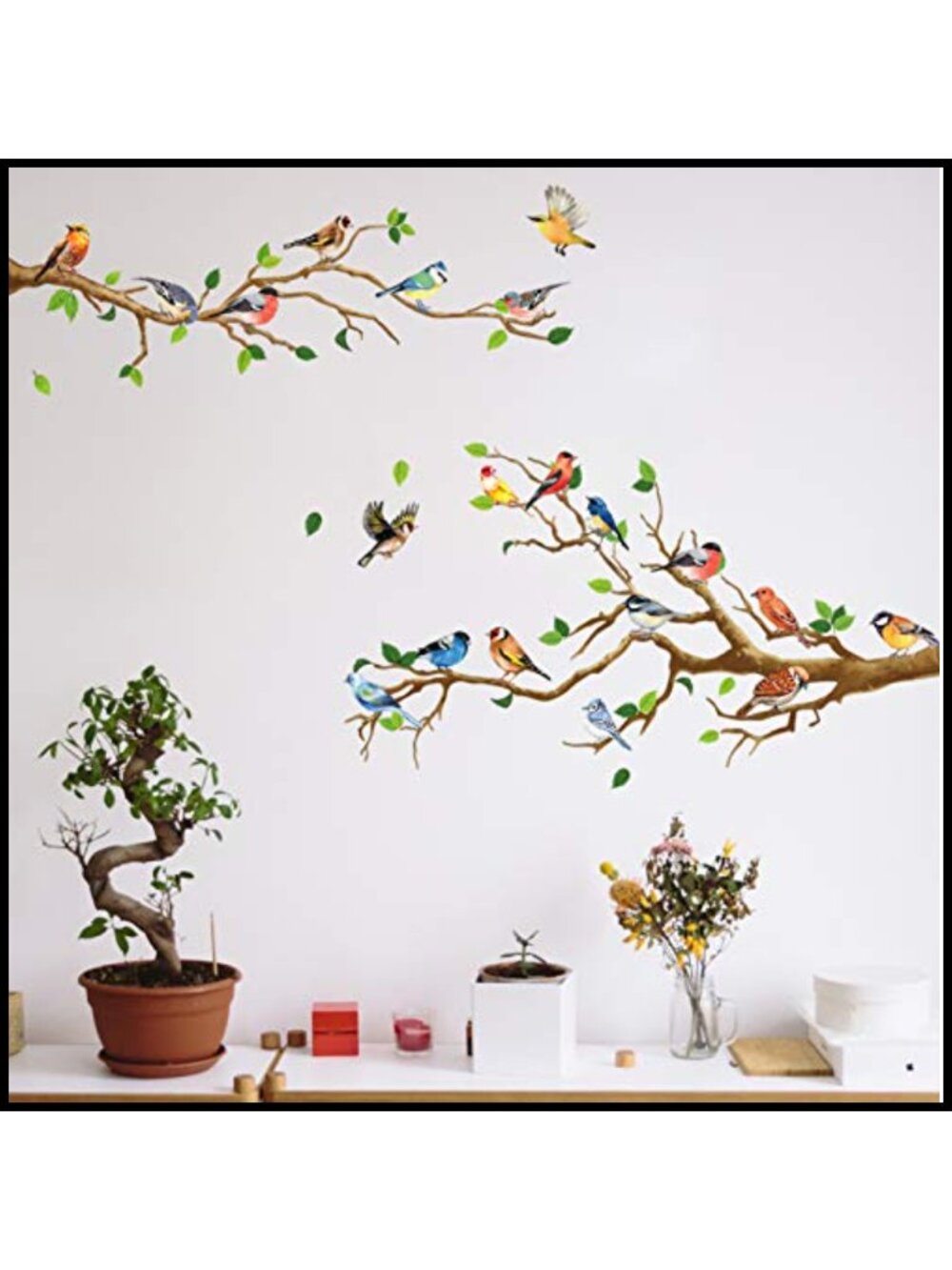 PVC Hummingbird Wall Sticker Removable Vinyl Decal 4pc DIY Home Decor